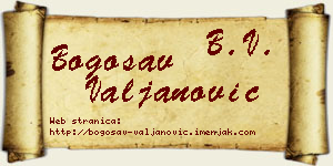Bogosav Valjanović vizit kartica